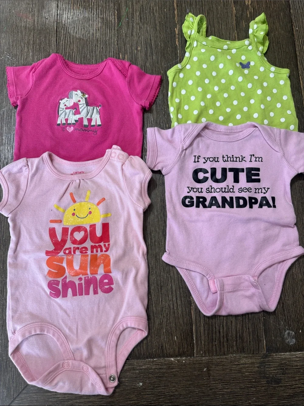 Baby Girl Bodysuit Bundle | Size 6M | Carter’s & Baby Essentials